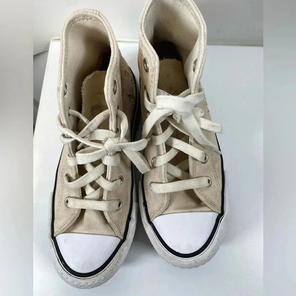 Converse Chuck Taylor All Star Lift Platform Hightops Floral Embroidery - Ivory - Picture 7 of 14